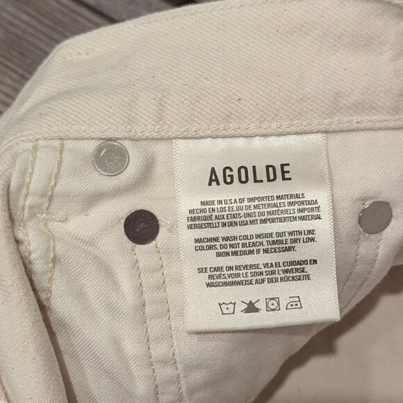 AGOLDE X REVOLVE Women Remy High Rise Straight Leg Denim Jeans in Paper 24 - Picture 11 of 12